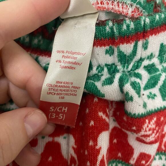 NO BOUNDARIES • Red + Green Festive Christmas Holiday Leggings - Picture 6 of 7